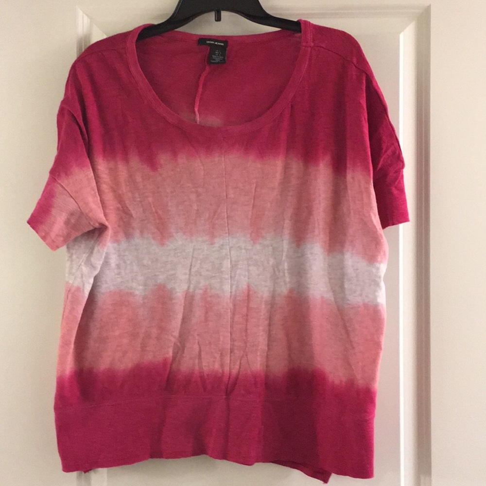 DKNY Dolman sleeve tie dye top